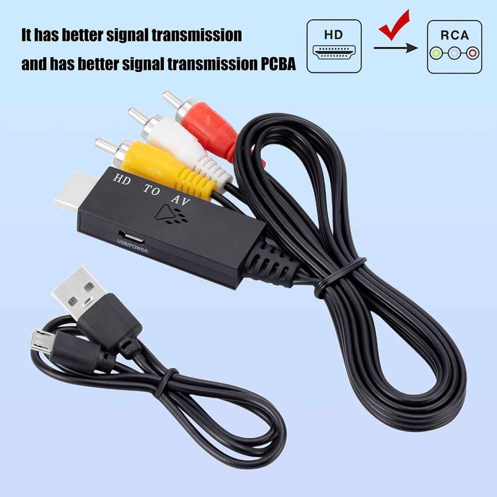 Cable Adaptador Cable Adaptador Convertidor De 1 M Compatible Con Hdmi A Rca Av Para Sistema De Cine En Casa Walmart en linea