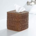 thumbnail image 3 of LLC Housse de Boîte à Mouchoirs en Rotin Tissé Naturel - Brun Miel (5.5x5.5x5.7 Pouces), 3 of 5
