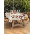 thumbnail image 2 of Outdoor Tablecloth with Umbrella Hole and Zipper, Autumn Leaves Rectangle Table Cloth 60x102 Inch Waterproof Tablecloth, Thanksgiving Retro Eucalyptus Flowers Picnic Table Cover for Patio Camping, 2 of 7