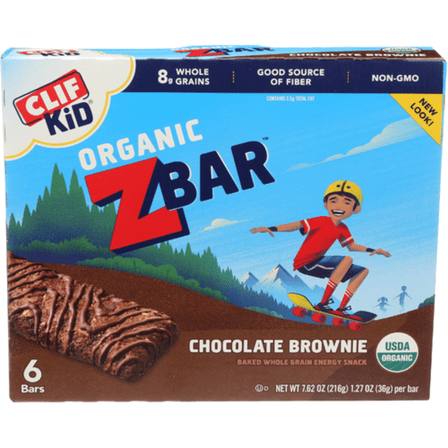 Clif Kid Organic Chocolate Brownie Z Ba 6 Packr 1.27 oz - Pack of 3