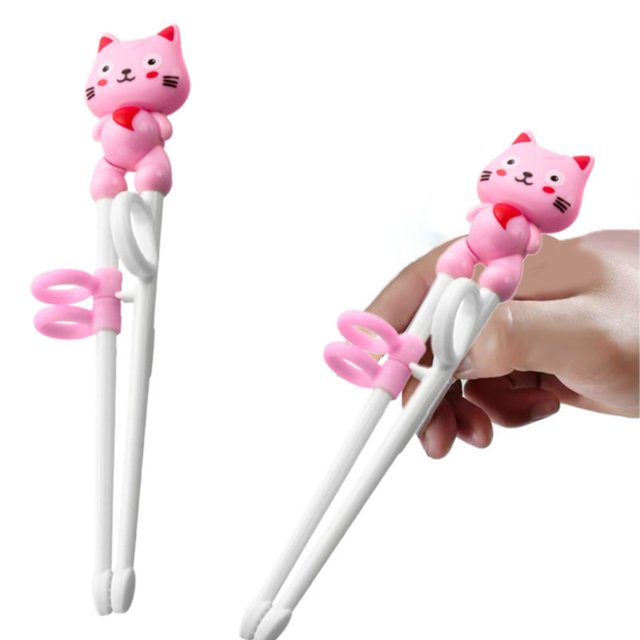 LXYFH Tableware Under $5 Children's Plastic Chopsticks Children's Stainless Eating Training Chopsticks Children's Right Hand Learning Chopsticks