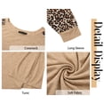 thumbnail image 5 of Fantaslook Women Long Sleeve Shirts Color Block Casual Tops Crewneck Fashion Fall Clothes, 5 of 8