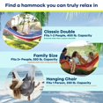 thumbnail image 4 of Silla Colgante Yellow Leaf Hammocks Rayas Azul Marino Resistente al Clima, 4 of 6