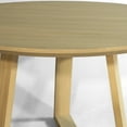 thumbnail image 2 of Grain Wood Furniture Cascais 48" Round Table with Japandi Base, Solid Wood with a Blonde Oak Finish, 2 of 6