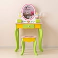 thumbnail image 2 of Mecor Kids Vanity Table,Little Girls Princess Makeup Dressing Table with Drawer/Mirror,Hand Painted Vanity Set with Stool for Children (Oval Mirror), 2 of 9