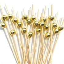 ACDANC Cocktail Picks,Toothpicks for Appetizers,100 PCS 4.7" Gold Pearl Cocktail Picks for Wedding Party,Decorative Food Picks Fancy Toothpicks for Appetizers,Skewers for Appetizers Charcuterie Cups