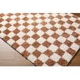 thumbnail image 2 of Hauteloom Chack Living Room, Bedroom Area Rug - Square Tile Checkered - Shaggy Plush Pile - Orange, White, Cream - 5'3" x 7', 2 of 6
