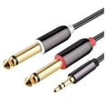 thumbnail image 2 of 2X Cable de Audio de 3,5 mm Una Doble Cable Auxiliar de 6,35 mm 2X6,5 Jack Una 3,5 Macho 1 M / 3,28 Pies, 2 of 5