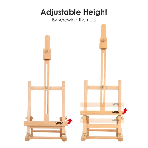 TOOKYLAND Wooden Easel For Kids - Adjustable Height Stand With