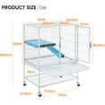 thumbnail image 4 of Renwick Rolling Metal Small Animal Cage with Removable Ramp Hammered White, 4 of 7