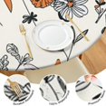 thumbnail image 4 of Soft Floral Round Tablecloth with Elastic Edge, Water-Resistant Polyester Fabric Fits 44-52 Inch Diameter Tables for Indoor or Outdoor Use, 4 of 7