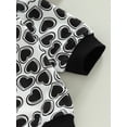 thumbnail image 6 of Qmyliery Baby Girl Romper, Long Sleeve Heart Print Round Neck Casual Fall Spring Short Jumpsuit ,0-18 Months, 6 of 8