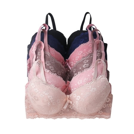 6 pieces of Pushup Underwired Lace Lady s Gentle Push Up Bra A B C Cup 42C (5003-62R1-61R1)
