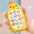 thumbnail image 3 of Juguete musical de aprendizaje educativo del teléfono móvil del bebé del polluelo de la historieta para Amarillo Yotijar niños musica telefono movil, 3 of 10