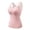 Pink, variant on Lovzfmll Women's Thermal Undershirt with Lace Trim, Self-Heating V-Neck Sleeveless with Fleece Lining for Cold Weather Protection
