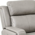 thumbnail image 5 of Dual Power Reclining Sofa with HeadrestLumbar Support - Genuine Leather Living Room Couch - Light Grey, 5 of 10