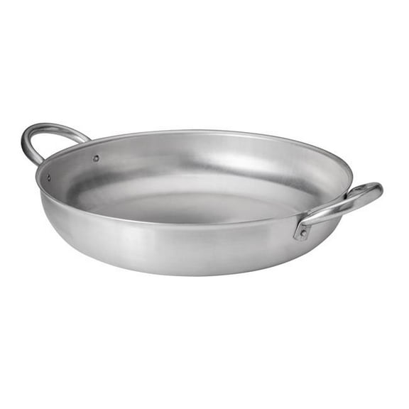 Rosseto CW14 6 qt. 14.25 in. Cook lite Aluminum Skillet with 2 Handles, Silver