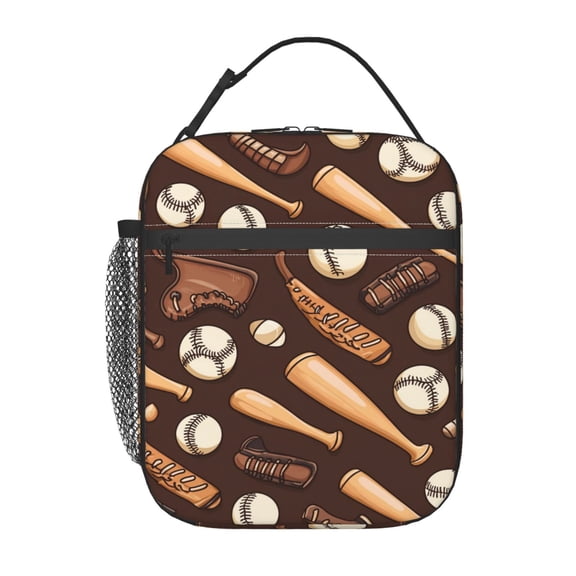 Baseball Lunch Bag for Office Women – Stylish Thermal Insulated Tote with Shoulder Strap, Lightweight for Work or Travel