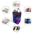thumbnail image 3 of DouZhe 50L Rectangular Laundry Basket, Cyberpunk Gradients Textures Prints Waterproof Foldable Laundry Hamper with Aluminum Handles, 3 of 6