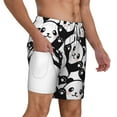 thumbnail image 3 of Balery Seamless Pattern Cute Panda Mens Swim Trunks Swim Shorts for Men Quick Dry Inseam Beach Shorts with Compression Liner Pocket-X-Large, 3 of 9