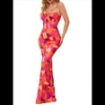 thumbnail image 2 of Vestido Maxi Ajustado de Verano para Mujer, Informal, con Tirantes Finos, Sin Mangas, Espalda Descubierta, Abertura Alta, . Rojo M, 2 of 8