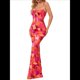 thumbnail image 2 of Vestido Maxi Ajustado de Verano para Mujer, Informal, con Tirantes Finos, Sin Mangas, Espalda Descubierta, Abertura Alta, . Rojo L, 2 of 8