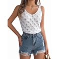 thumbnail image 2 of Womens Summer Crochet Tank Tops Knit Sleeveless Scoop Neck Sweater Vest Boho Hollow Out Cover Ups White M, 2 of 9