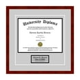 thumbnail image 3 of Personalized Single Diploma Frame with Double Matting for 16" x 12" Tall Diploma with Black 3/4" Frame, 3 of 6
