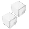 thumbnail image 6 of Raindrops 2pcs Clear Square Glass Vases Hydroponic Flower Vases for Table Decoration for Home Office Transparent Glass Planter for Hydroponic Plants, 6 of 8