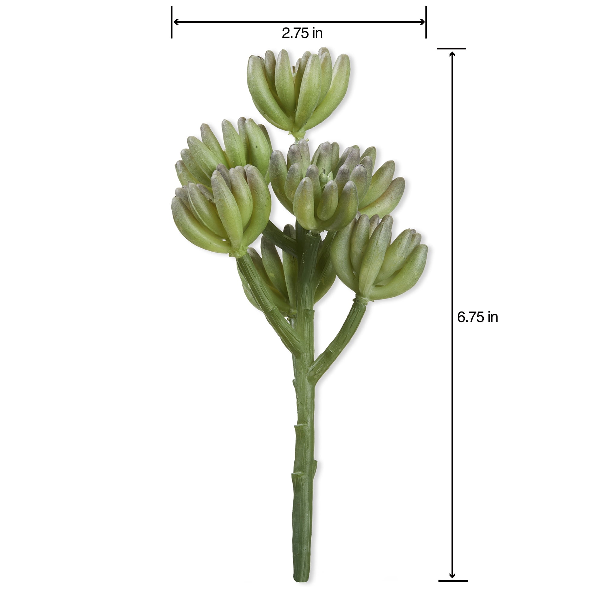 Mainstays Green Rose Artificial Succulent Pick, 2.75" x 6.75"