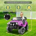 thumbnail image 3 of Funcid Ride on Truck Car, Kids 12V Electric Ride on Toys with Parent Remote Control, Spring Suspension, Bluetooth Music, LED Lights - Purple, 3 of 13