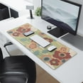 thumbnail image 2 of Large Green Gaming Mouse Pad with Groovy Flowers - Non-Slip 31.5x11.8 inch - Beautiful and Functional Accessory for Women’s Office or Gaming Desk, 2 of 7