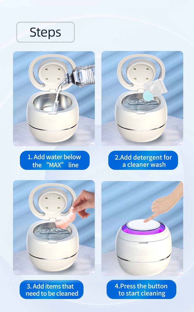 Professional Ultrasonic Cleaner with UV Light, 43kHz High-Frequency Cleaning Machine for Jewelry, Retainers, Aligners, Dentures, and Watches
