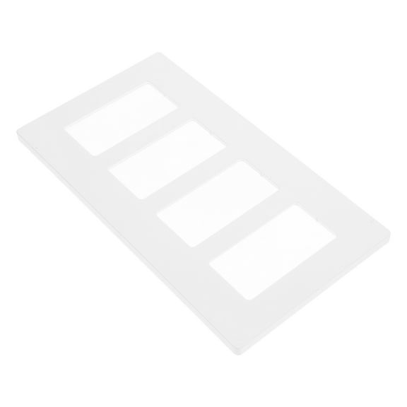 OFFIGAM Double Outlet Cover Plate White Pc Minimalist Design for Home