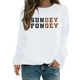 thumbnail image 2 of Baberdicy Sweatshirt for Women Game Day Sweatshirt Women Sundey Fundey Sweatshirt Football Season Hoodie Sunday Shirt Crew Neck Pullover Pullover Sweaters for Women White, 2 of 4