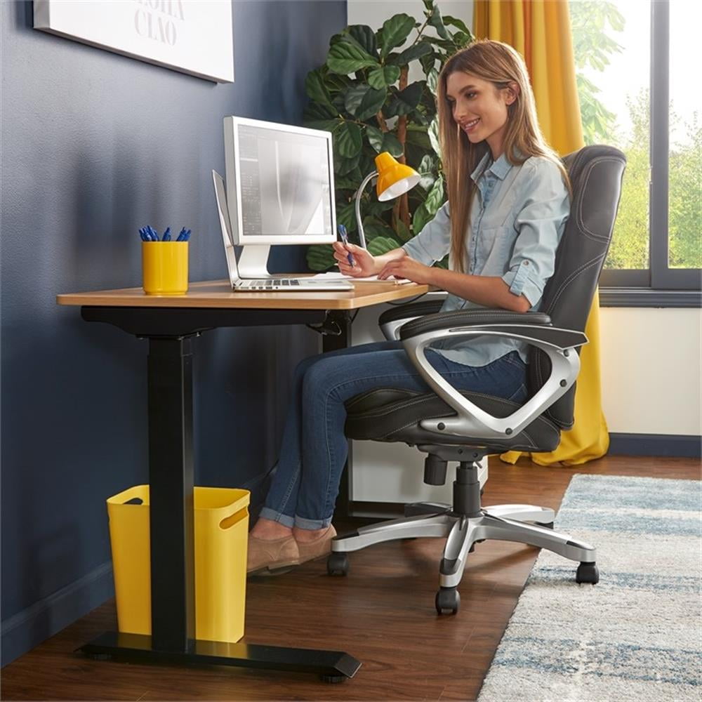 Home Square 2-Piece Set with Adjustable Standing Desk and Tall Executive Chair