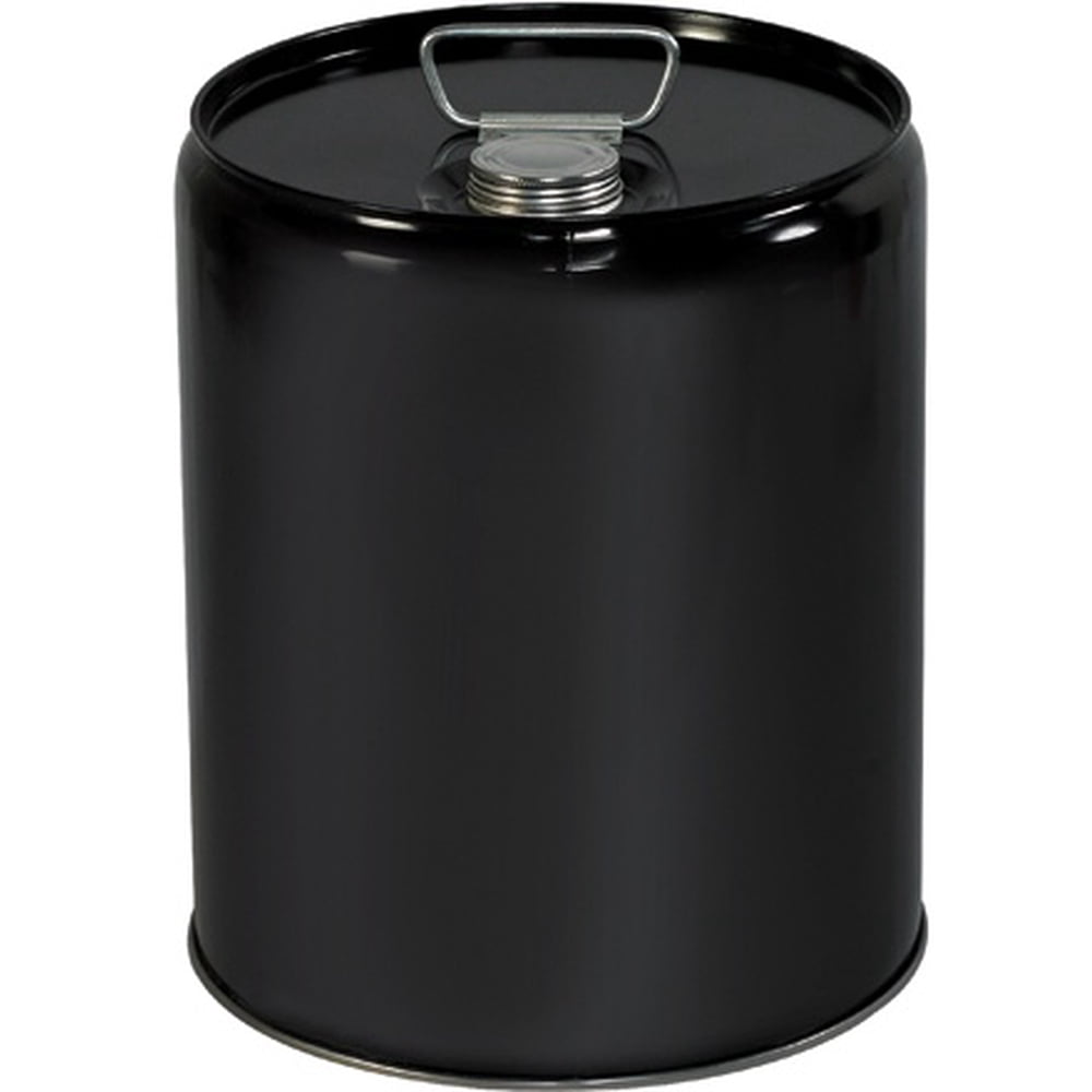 HAZ1077 Black 5 Gallon Closed Head Metal Pail Made in USA 1 EACH