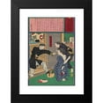 thumbnail image 2 of Tsukioka Yoshitoshi 11x14 Black Modern Framed Museum Art Print Titled - Geisha Ofusa of Amanoya Threatened with Arrest for Indecent Exposure on a Hot Evening (1875), 2 of 5