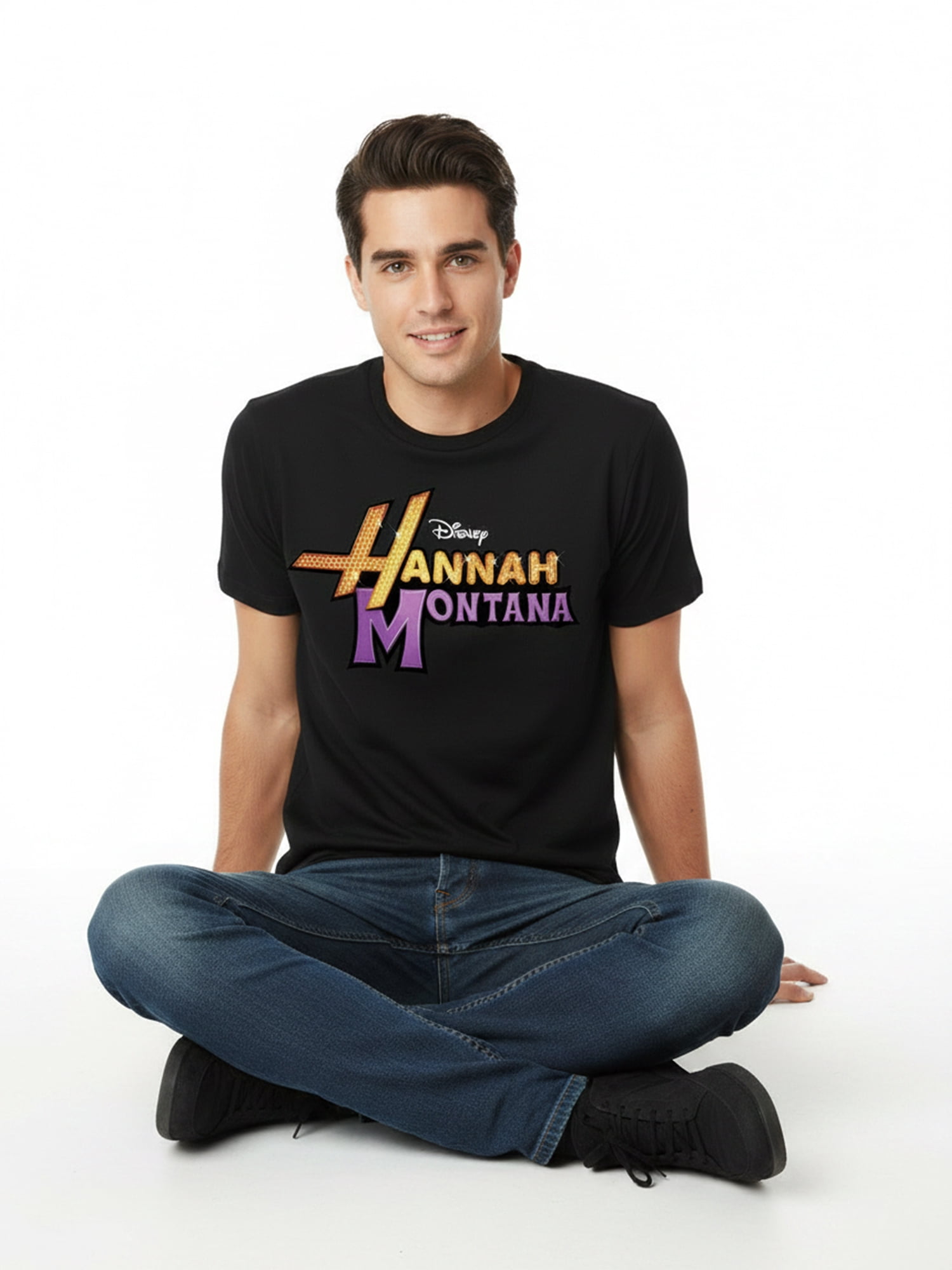 Hannah Montana, Men's & Big Men's Graphic Tee, Glam Logo, Sizes S-3XL
