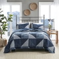 thumbnail image 2 of Woolrich Olsen 100 Percent Cotton Percale Printed Coverlet Mini Set in Blue, 2 of 10