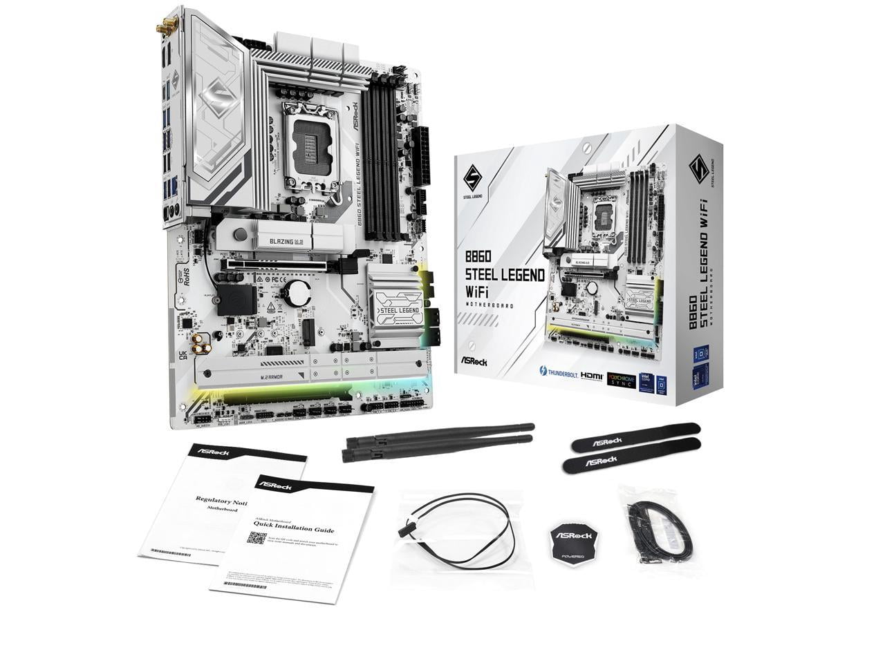 ASRock B860 Steel Legend WiFi LGA 1851 Intel B860 SATA 6Gb/s DDR5 ATX Motherboard