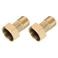 thumbnail image 1 of Uxcell 2Pcs Brass Water Meter Pipe Fittings, G3/4" Male x G1" Female Thread Pipe Adapter, 1 of 6