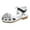 Silver, variant on Otqutp Toddler Running Shoes Children Flat Soft Sole Single Shoes Fashion Single Shoes Children Princess Shoes Hollow Baotou Baby Shoes