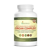100% Grass-Fed Glandular Organ Complex: A Primal superfood Blend of Beef Liver, Heart, Kidney and More! (150 Capsules)