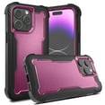 thumbnail image 4 of Designed for Apple iPhone XR Tough Hybrid Shockproof Hybrid PC + TPU Bumper Frame Rubber Drop Proof 3in1 Armor Full Body Phone Case Cover [Burgundy], 4 of 11
