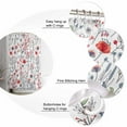 thumbnail image 5 of Small Stall Shower Curtain 36x72 Inch Narrow Half Size Red Spring Floral Bath Curtains Bathroom Decor Vintage Botanical Colorful Elegant Waterproof Fabric Shower Curtain Set with Hooks 36 Inch, 5 of 6