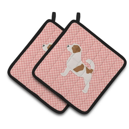 

Carolines Treasures BB3607PTHD Jack Russell Terrier Checkerboard Pink Pair of Pot Holders 7.5HX7.5W multicolor