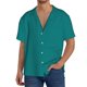 thumbnail image 1 of Fotbe Teal Camisa Estampada de Manga Corta para Hombre, Casual de Verano, Estilo Playero, Sin Arrugas-Medium, 1 of 5