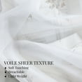 thumbnail image 2 of ZOPZO Sheer Voile Curtains for Bedroom, Pure White, 52W x 95L Inch, Semi Transparent Rod Pocket Window Panels, Set of 2 Drapes, 2 of 7