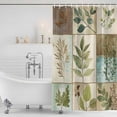 thumbnail image 2 of Vintage Leaves Shower Curtain Set - 72" x 78" Washable Bathtub Curtain with 12 Hooks, Tree Branch Plant Flower Texture Waterproof Fabric Stall Shower Curtains for Bathroom/Bathtub Décor, 2 of 6